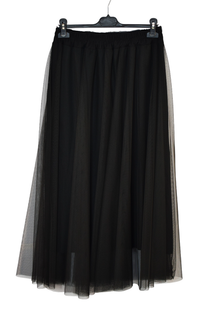 Women's Italian A-Line Tulle Mesh Skirt Plain