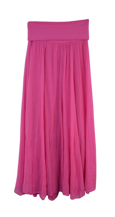 Italian Lagenlook Maxi Skirt Lightweight Cotton Flowy Summer Maxi Skirt