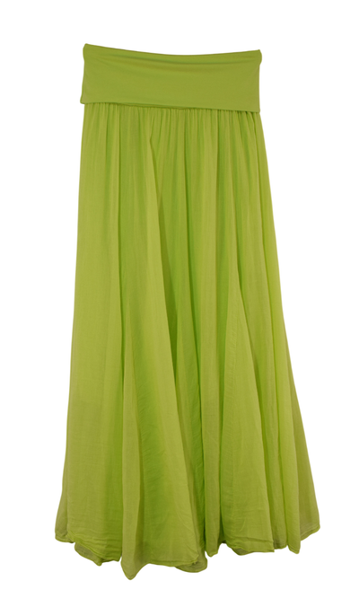 Italian Lagenlook Maxi Skirt Lightweight Cotton Flowy Summer Maxi Skirt