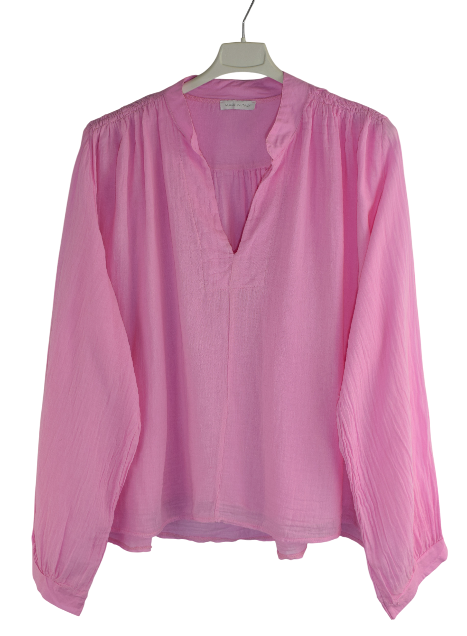 Ladies Italian Lagenlook Lightweight Cotton Oversized Loose Fit Lightweight Top Spring Summer Collection