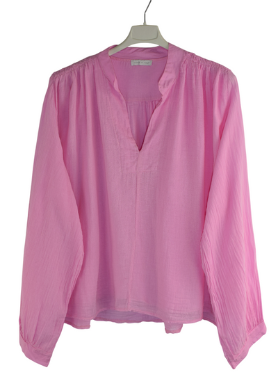 Ladies Italian Lagenlook Lightweight Cotton Oversized Loose Fit Lightweight Top Spring Summer Collection