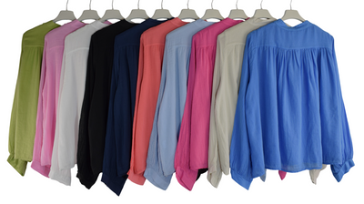 Ladies Italian Lagenlook Lightweight Cotton Oversized Loose Fit Lightweight Top Spring Summer Collection