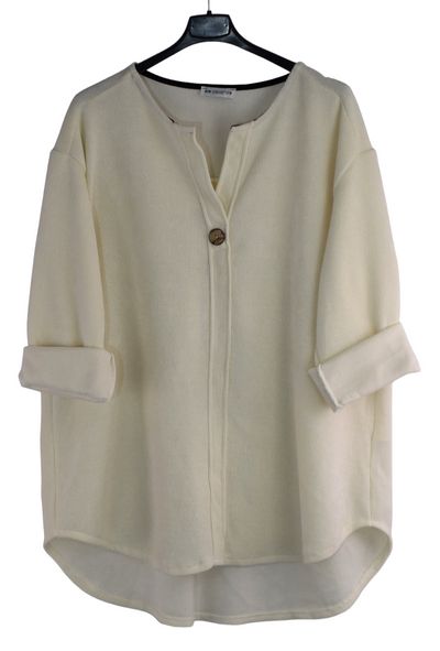 Ladies Italian Lagenlook Soft Chenille Button Detail Tunic Top Autumn Winter Collection