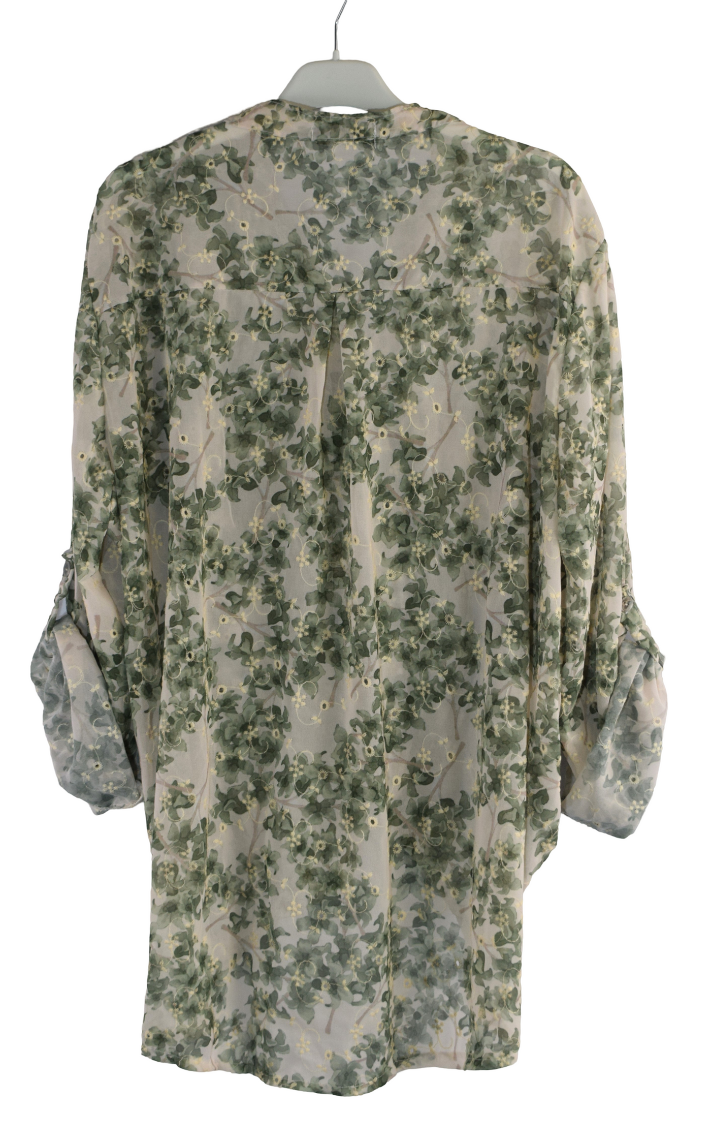 Italian Lagenlook Floral Blouse Knot Front Button Through Shirt Long Sleeve Summer Top
