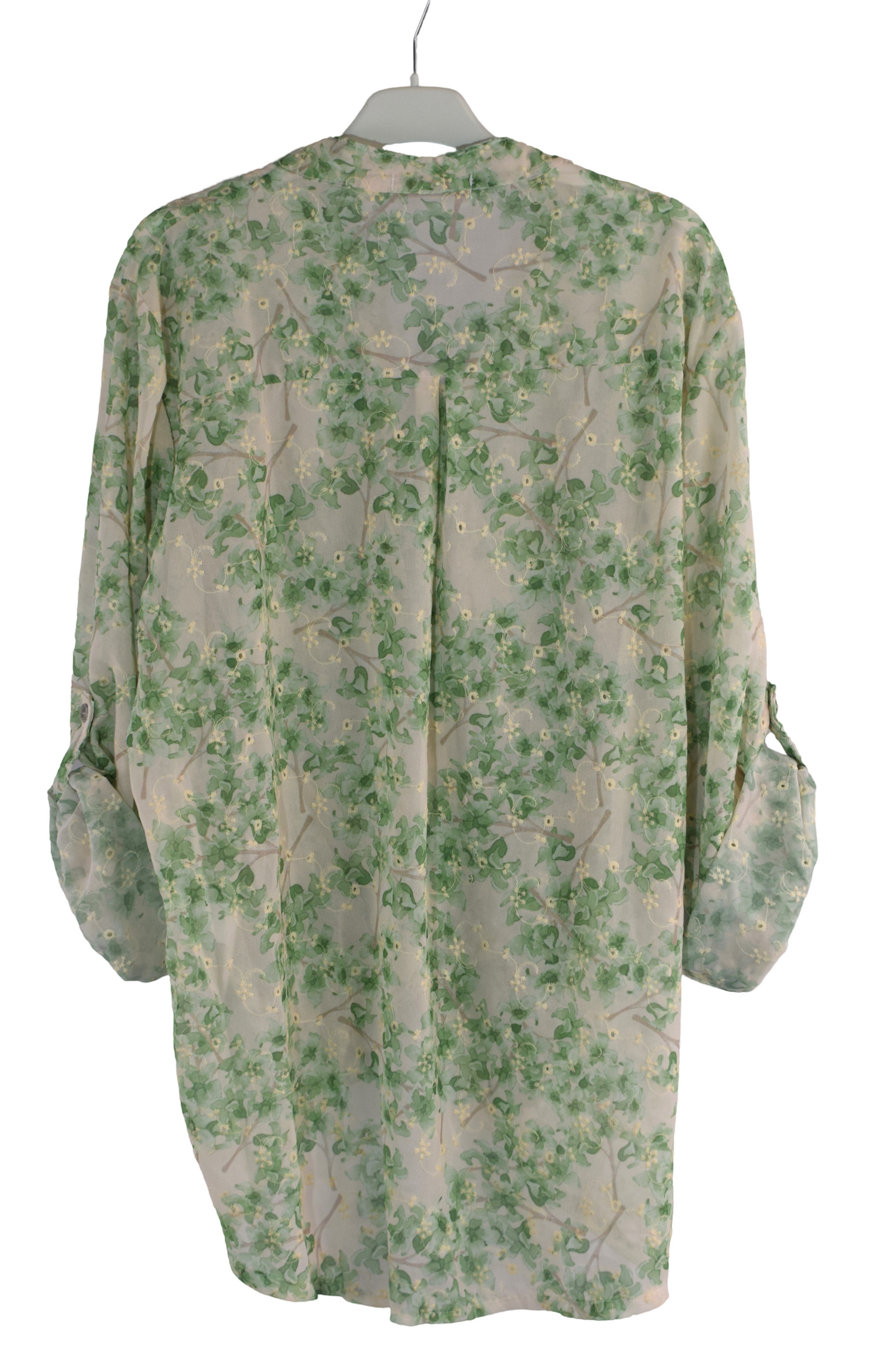 Italian Lagenlook Floral Blouse Knot Front Button Through Shirt Long Sleeve Summer Top