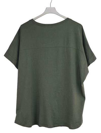 Paisley Embroidered Broderie Cotton Top Women's Casual Summer Top T-shirt Tee