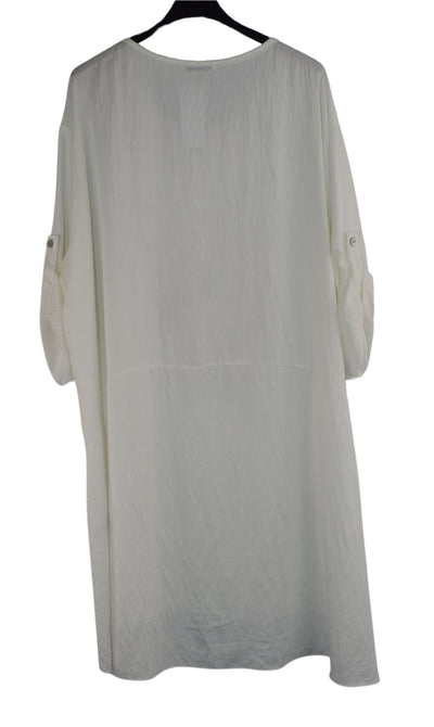 Oversized Embellished Wheat Print Tunic Top with Hi-Lo Hemline Knee Length A-Line