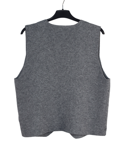 Italian Lagenlook Plain Soft Knit Button Through Waistcoat