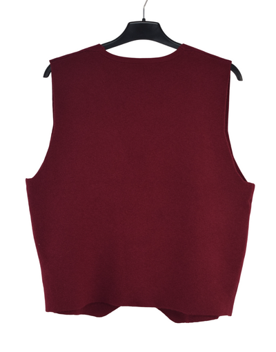 Italian Lagenlook Plain Soft Knit Button Through Waistcoat