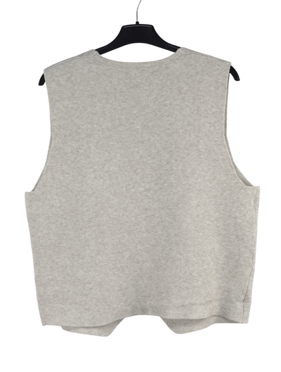 Italian Lagenlook Plain Soft Knit Button Through Waistcoat