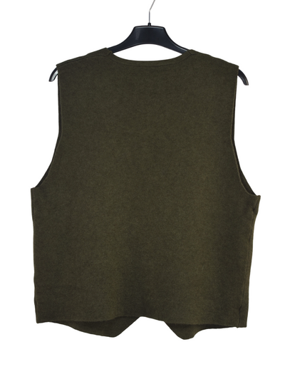 Italian Lagenlook Plain Soft Knit Button Through Waistcoat