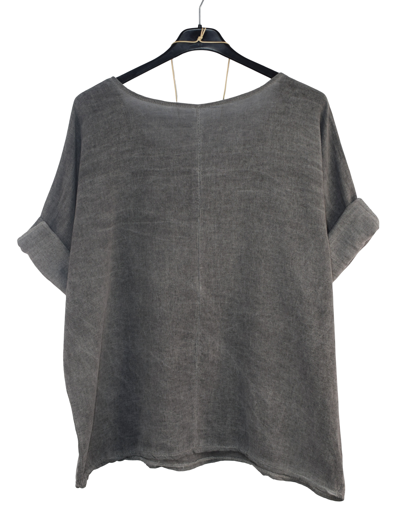 Italian Lagenlook Cotton Linen Summer Top with Pendant