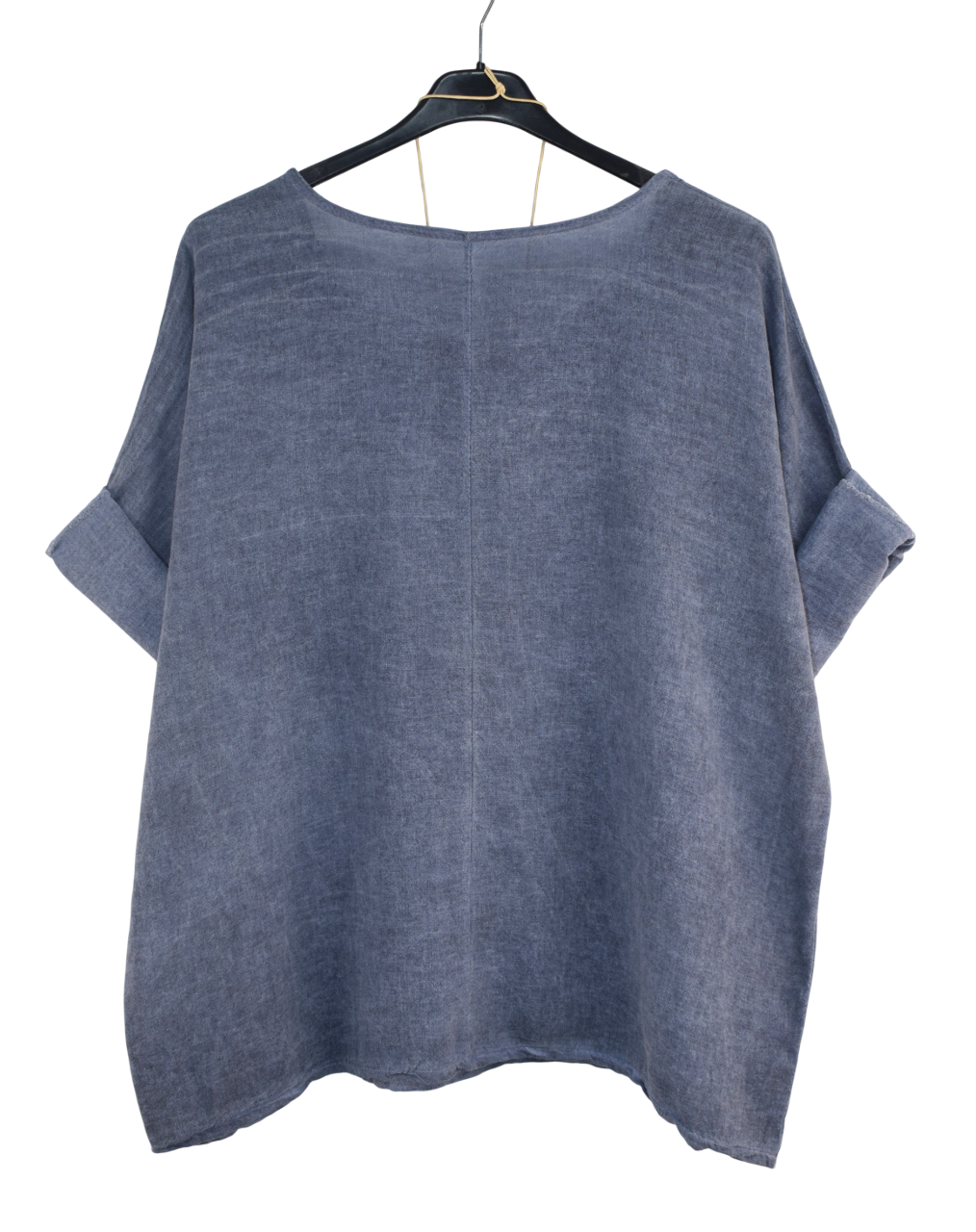 Italian Lagenlook Cotton Linen Summer Top with Pendant