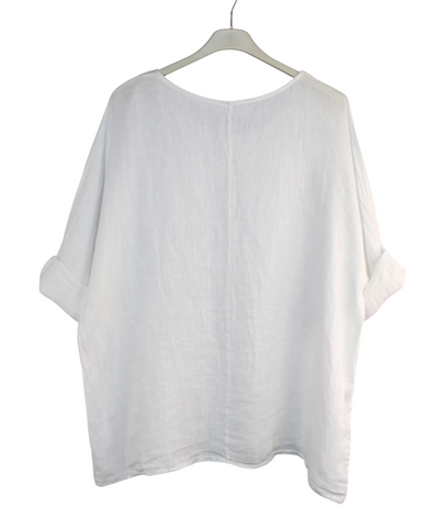 Italian Lagenlook Linen Oversized Lightweight Summer Top
