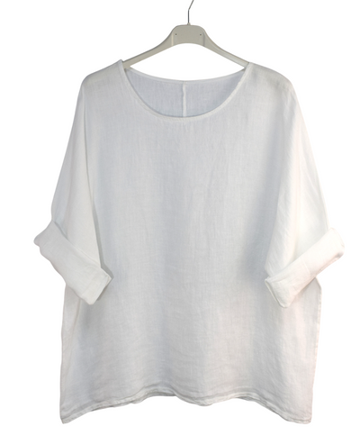 Italian Lagenlook Linen Oversized Lightweight Summer Top