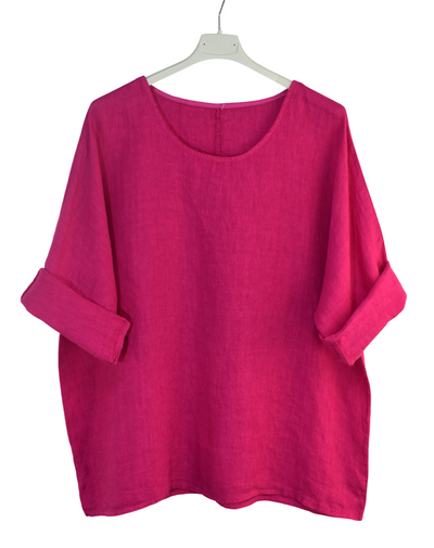 Italian Lagenlook Linen Oversized Lightweight Summer Top