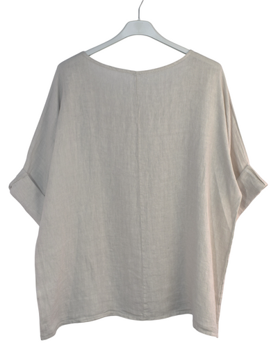 Italian Lagenlook Linen Oversized Lightweight Summer Top
