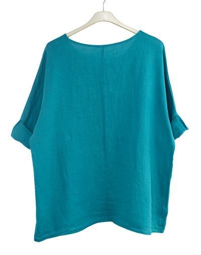 Italian Lagenlook Linen Oversized Lightweight Summer Top