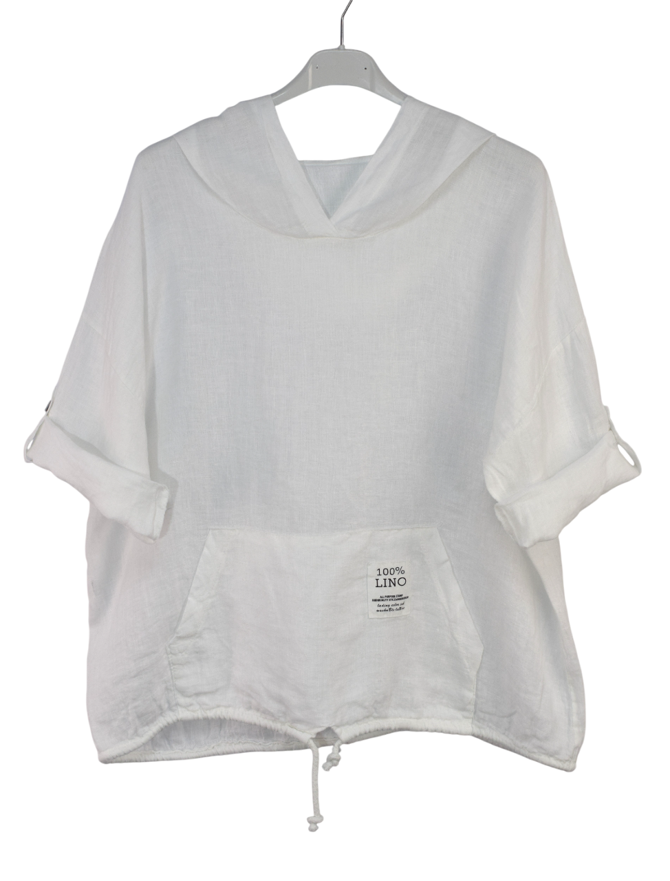 Italian Lagenlook Linen Hoodie Summer Lightweight Top