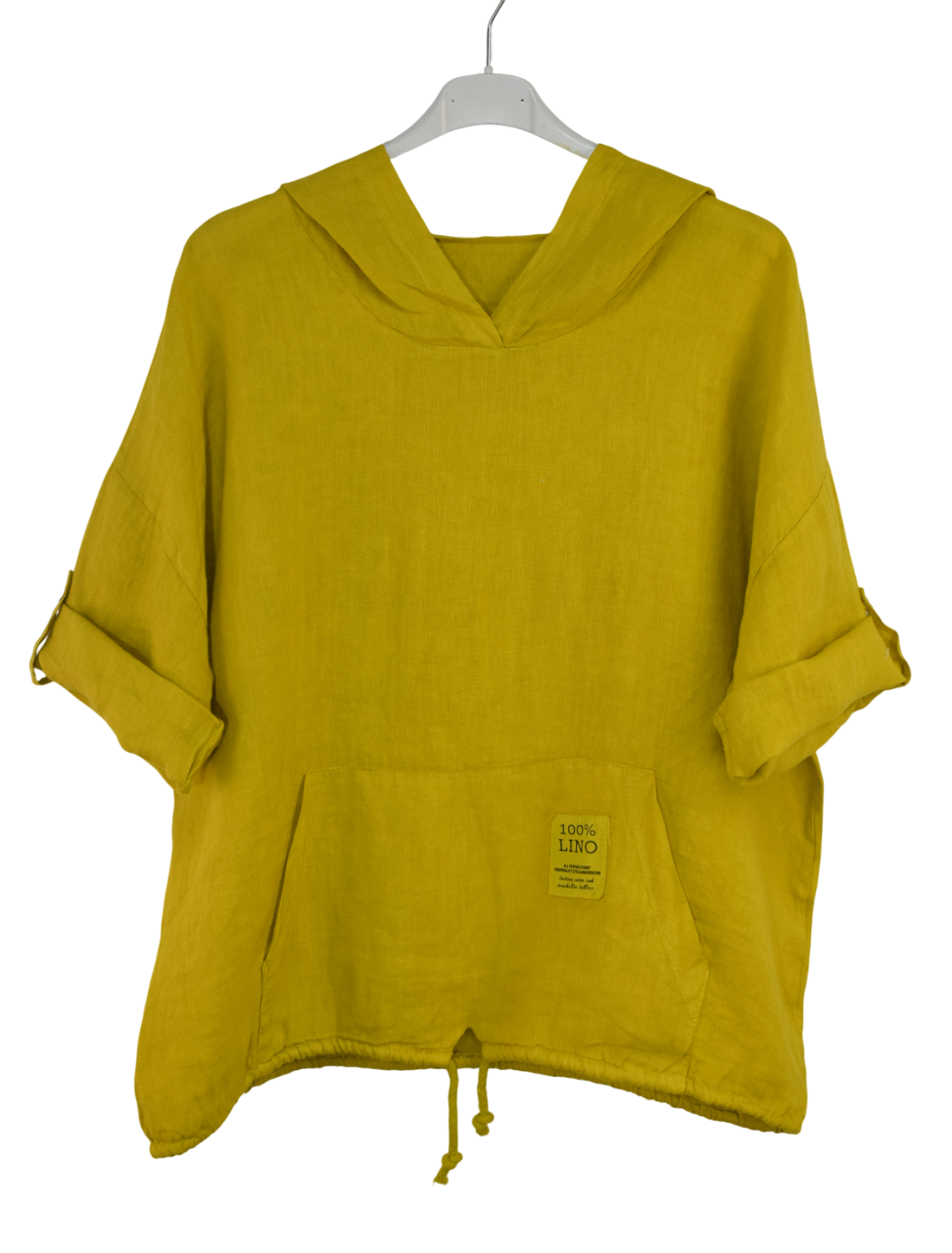 Italian Lagenlook Linen Hoodie Summer Lightweight Top
