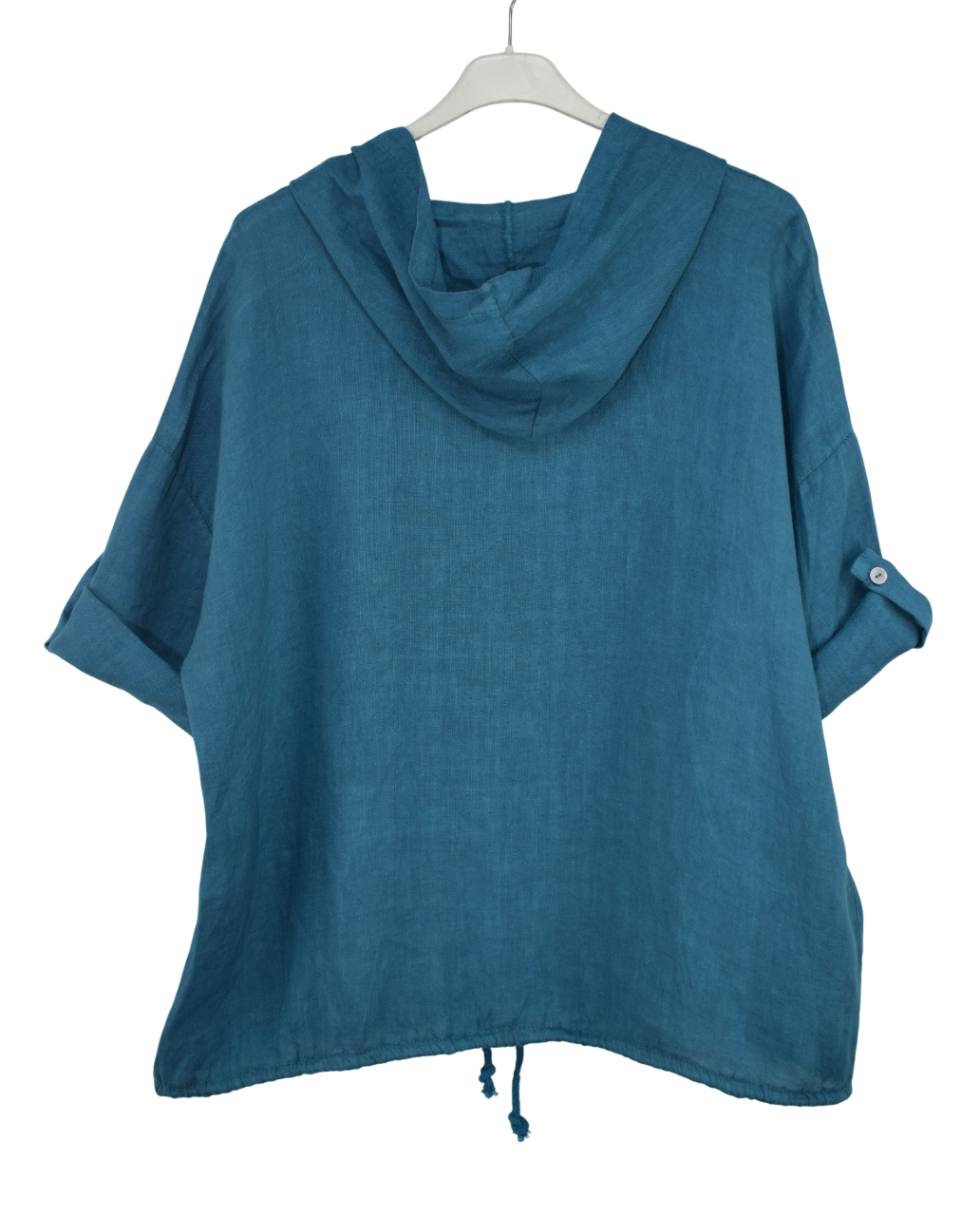 Italian Lagenlook Linen Hoodie Summer Lightweight Top