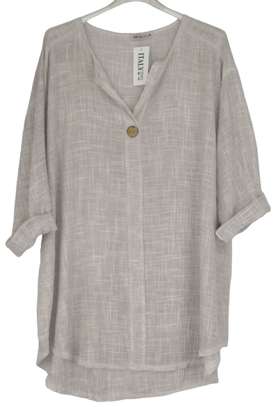 Ladies Italian Lagenlook Cotton Lightweight Summer Tunic Top