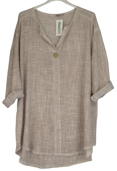 Ladies Italian Lagenlook Cotton Lightweight Summer Tunic Top