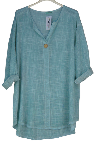 Ladies Italian Lagenlook Cotton Lightweight Summer Tunic Top