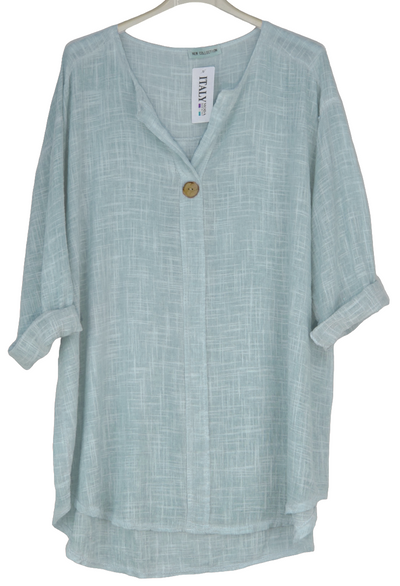 Ladies Italian Lagenlook Cotton Lightweight Summer Tunic Top