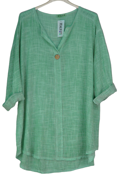 Ladies Italian Lagenlook Cotton Lightweight Summer Tunic Top