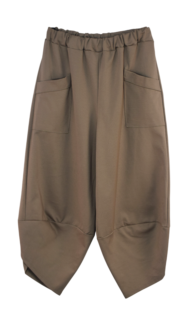 Italian Lagenlook Scuba Cocoon Trousers with Elasticated Waist Autumn Winter Collection