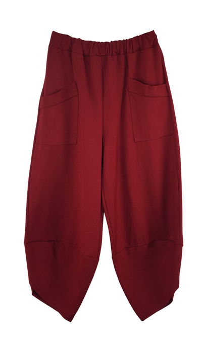 Italian Lagenlook Scuba Cocoon Trousers with Elasticated Waist Autumn Winter Collection
