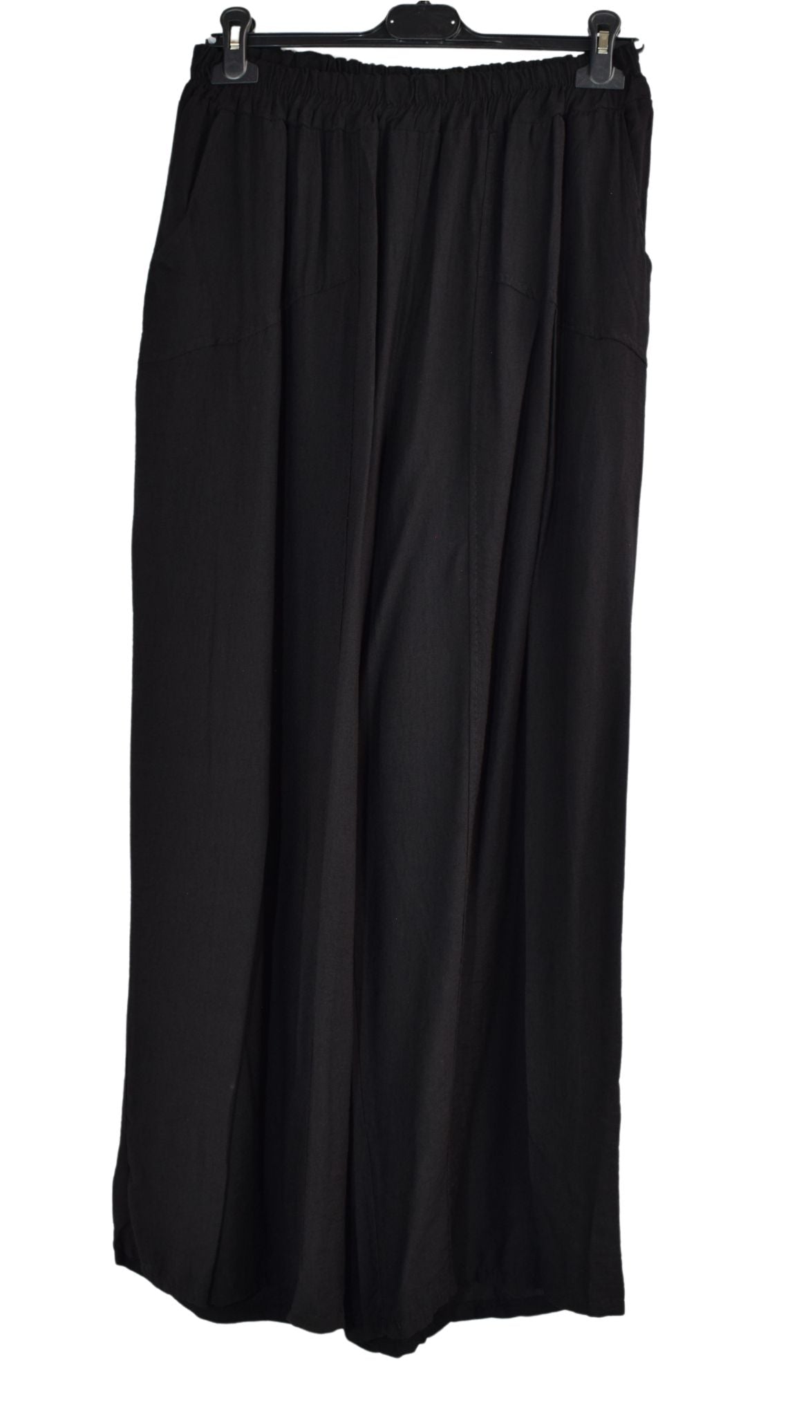 Pleated Wide Leg Trouser Lightweight Palazzo Pants Elasticated Waist & Pockets