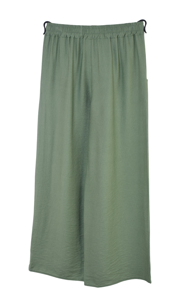Italian Lagenlook Casual Wide Leg Trouser Lightweight Pants Elasticated Waist