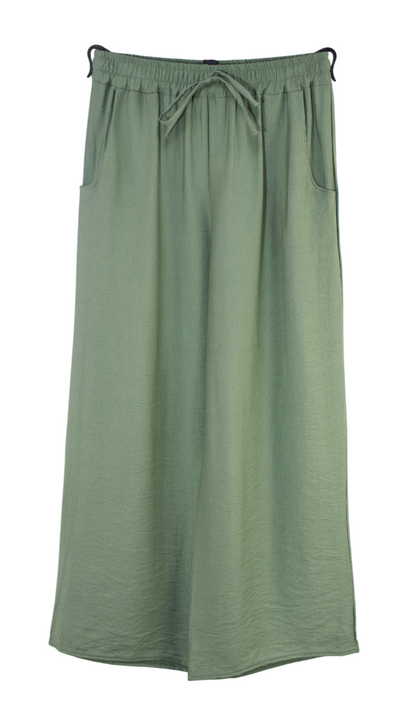 Italian Lagenlook Casual Wide Leg Trouser Lightweight Pants Elasticated Waist