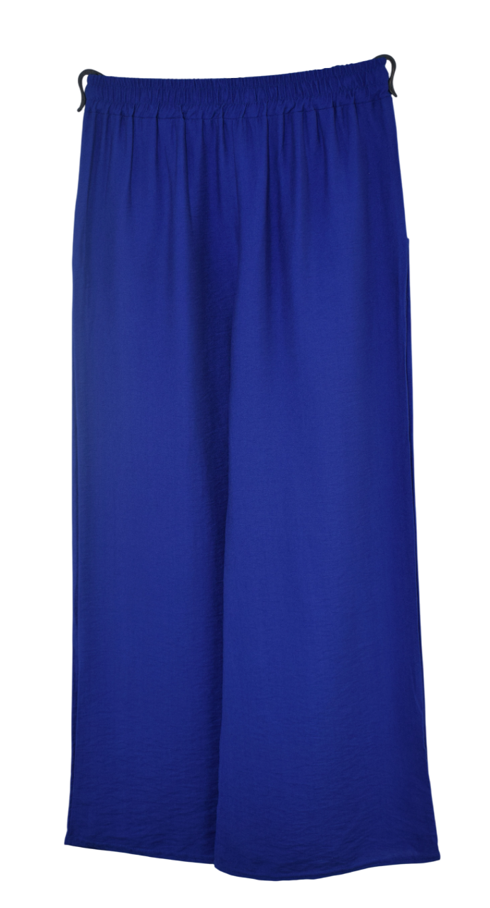 Italian Lagenlook Casual Wide Leg Trouser Lightweight Pants Elasticated Waist