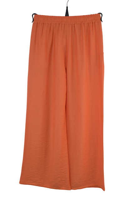 Italian Lagenlook Casual Wide Leg Trouser Lightweight Pants Elasticated Waist
