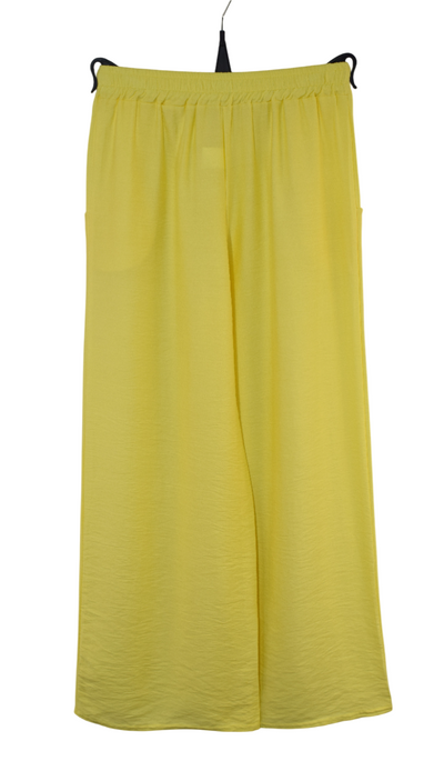 Italian Lagenlook Casual Wide Leg Trouser Lightweight Pants Elasticated Waist