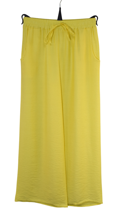 Italian Lagenlook Casual Wide Leg Trouser Lightweight Pants Elasticated Waist
