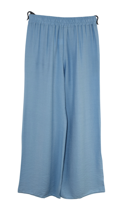 Italian Lagenlook Casual Wide Leg Trouser Lightweight Pants Elasticated Waist