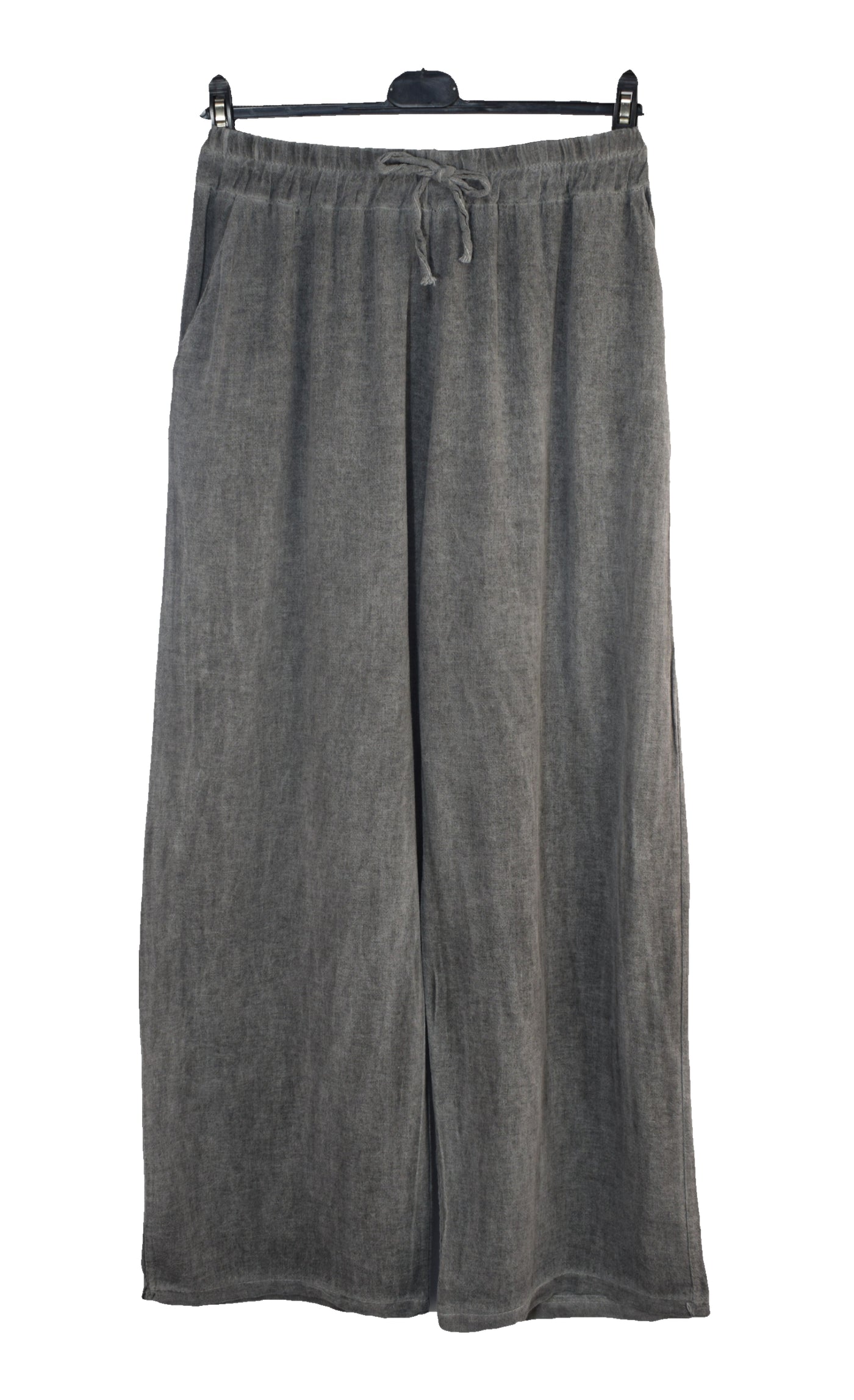 Italian Lagenlook Cotton Wide Leg Trouser Lightweight Pants Elasticated Waist