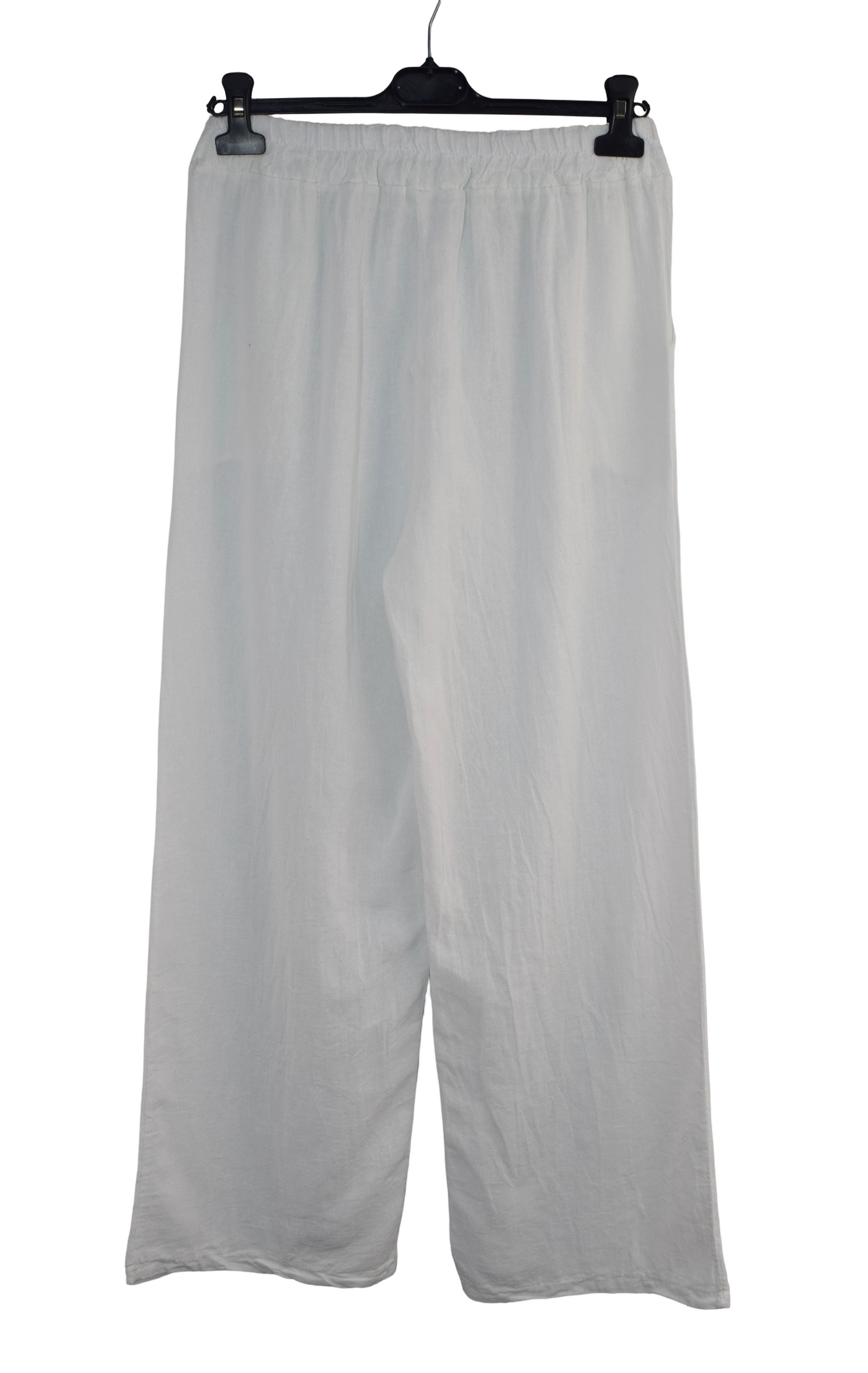 Italian Lagenlook Cotton Wide Leg Trouser Lightweight Pants Elasticated Waist