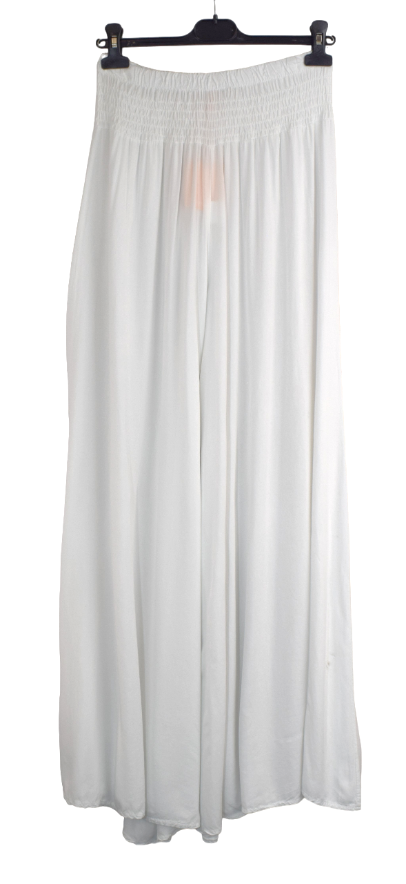 Plain Wide Leg palazzo Trousers Women's Elasticated Waist Comfortable Lightweight Culottes