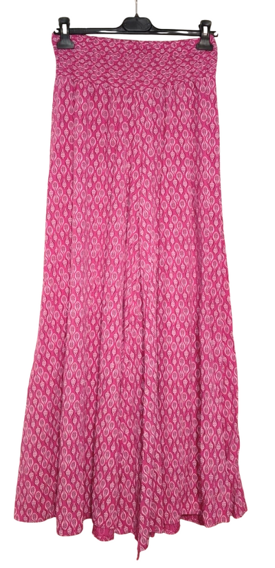Ladies Italian Lagenlook Leaf Print Wide Leg Trousers Palazzo Culottes