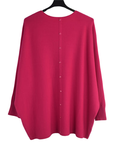 Italian Lagenlook Button Back Jumper for Autumn Winter – Glitzee