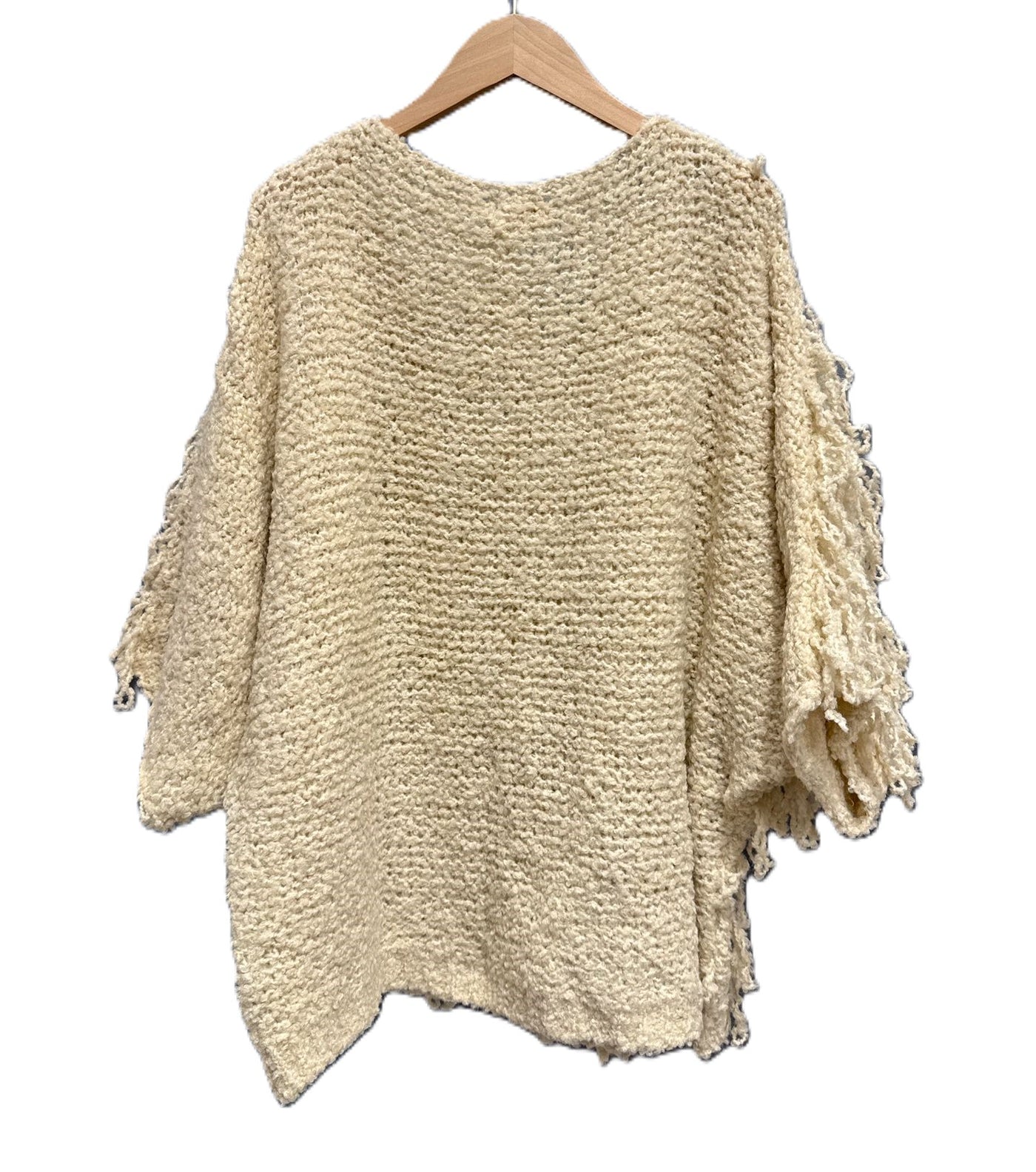 Italian Lagenlook Shaggy Loop Knit Short Sleeve Sweater