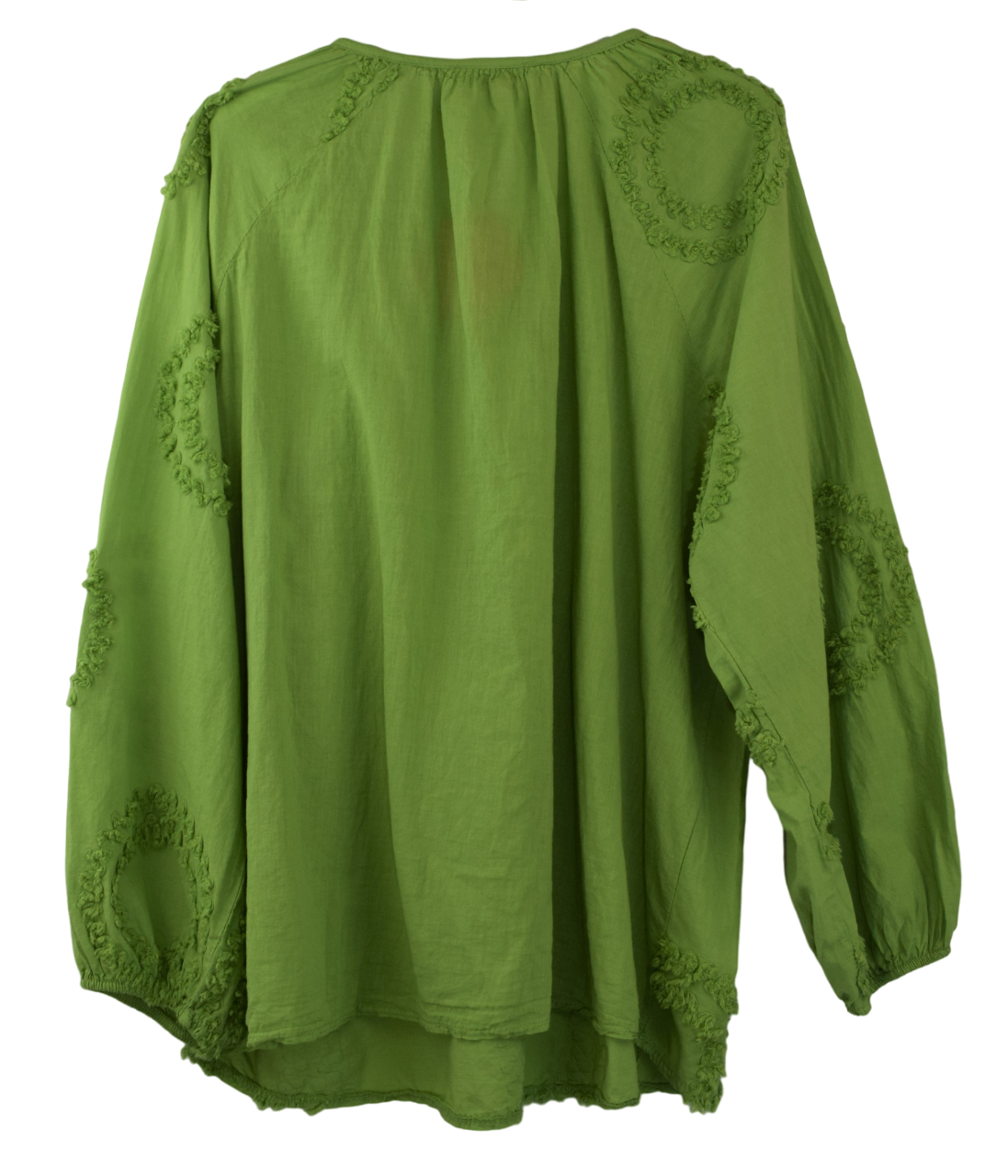 Ladies Italian Lagenlook Embossed Circle  Lightweight Cotton Summer Tunic Top