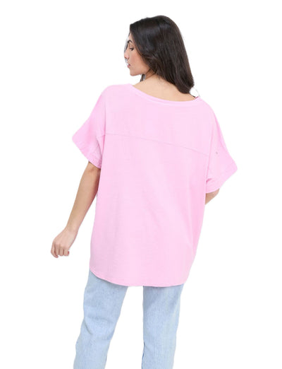 Paisley Embroidered Broderie Cotton Top Women's Casual Summer Top T-shirt Tee