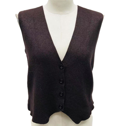 Italian Lagenlook Plain Soft Knit Button Through Waistcoat