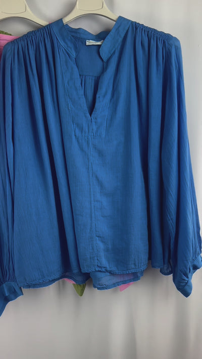 Ladies Italian Lagenlook Lightweight Cotton Oversized Loose Fit Lightweight Top Spring Summer Collection